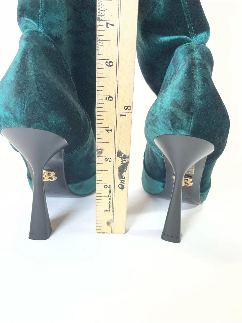 Vero Cuoio Beautiisoles Black Velvet Over-The-Knee Stiletto Boots